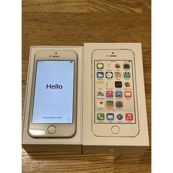 [中古二手］Apple iPhone 5s 16g 16gb 金色 手機。行動電話。全新德賽廠電池。配件齊全。蘋果盒裝