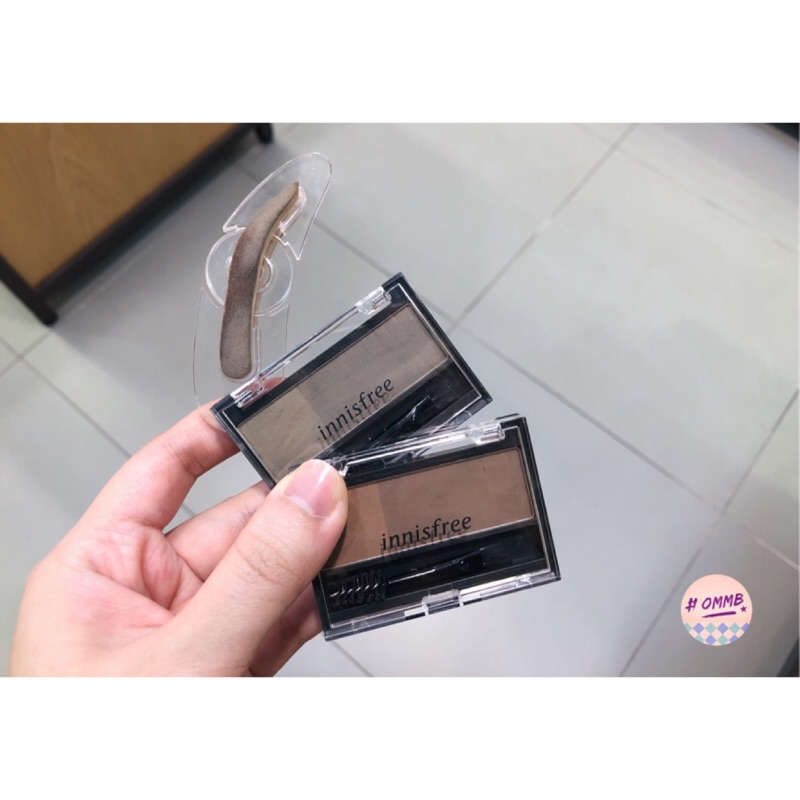 Ommb 即期買一送一現貨 Innisfree 眉毛印章眉粉雙色眉粉眉毛懶人神器棕色灰色開價眉彩 蝦皮購物