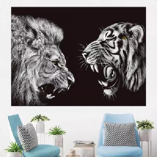 現貨 背景布北歐獅虎爭霸背景布少女網紅床頭掛毯宿舍墻布掛布背景墻裝飾掛畫 98 蝦皮購物