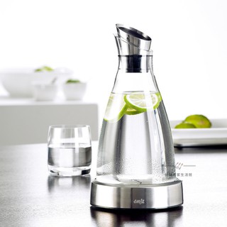 【54SHOP】德國EMSA Classic頂級玻璃保冷水瓶（胖胖身） 1L 醒酒器 含保冷冰墊