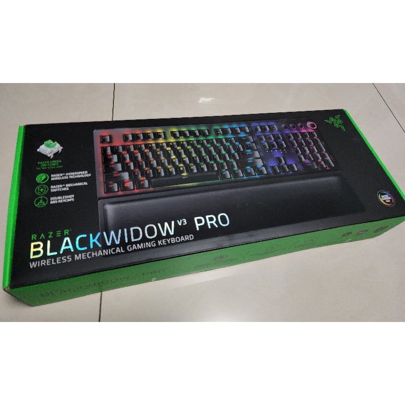 RAZER雷蛇 blackwidow v3 pro 綠軸RGB有線無線雙模機械電競鍵盤