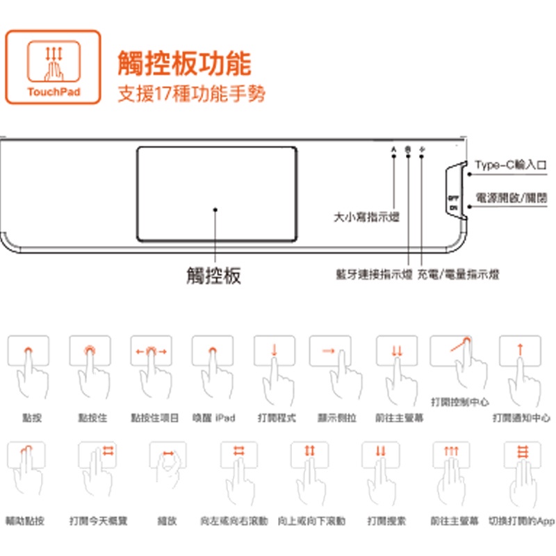VAP 2in1 防摔含觸控板 2022 iPad 10 (10.9 吋) 藍牙無線鍵盤保護殼, 黑