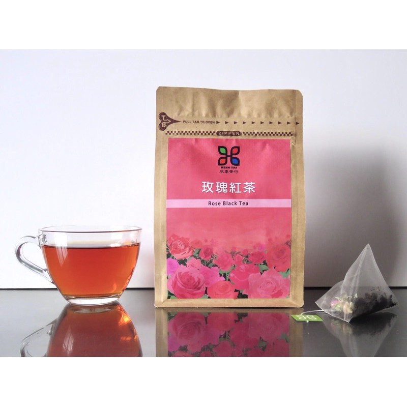 《欣泰茶行》花茶系列-玫瑰紅茶（立體三角玉米澱粉茶包）