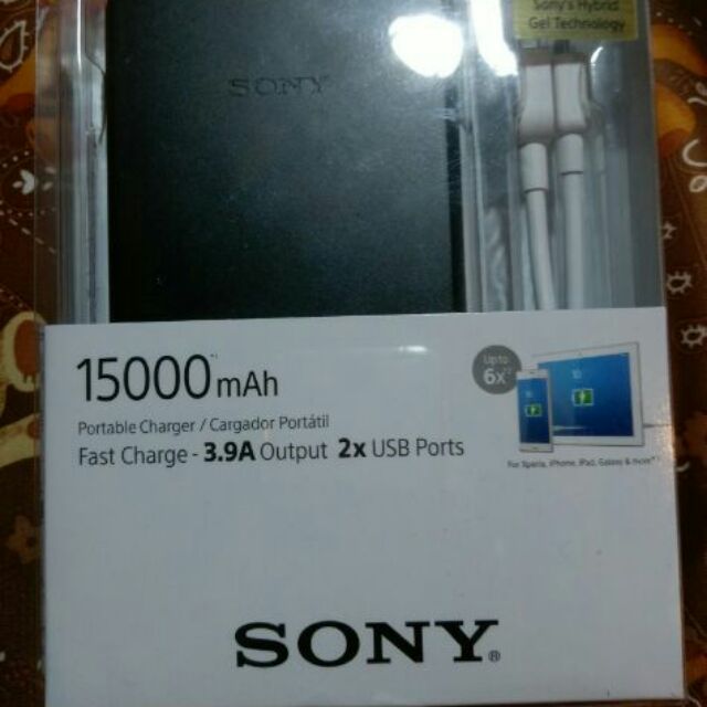 Sony 15000mAh 二次鋰離子行動電源 CP-S15
