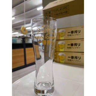 日本原裝 一番榨 全新特製曲線啤酒杯300ml（附盒子）
