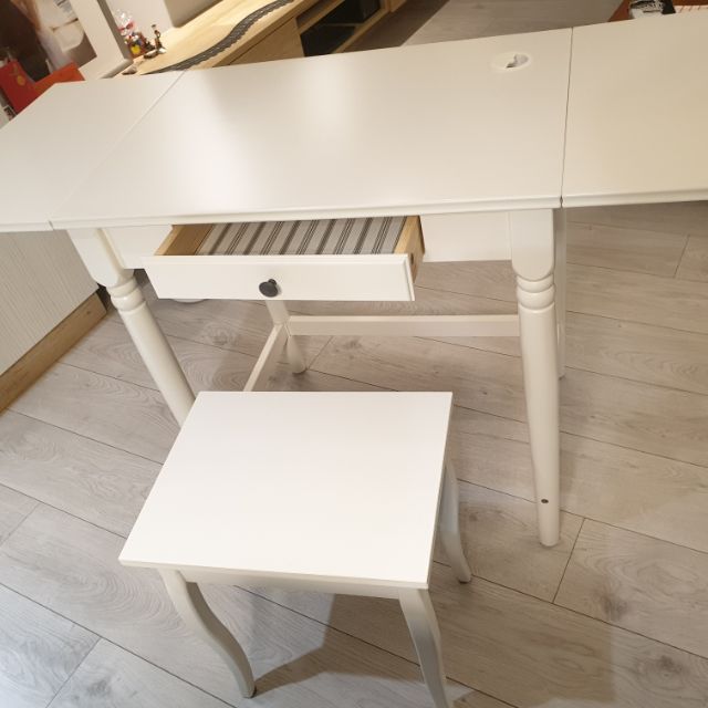 Ikea Ingatorp 書桌 工作桌 椅子 白色 狀況良好 免組裝 蝦皮購物