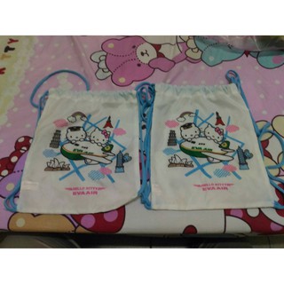 Hello Kitty彩繪機暑期兒童包 EVA AIR Helli Kitty繽紛束口袋