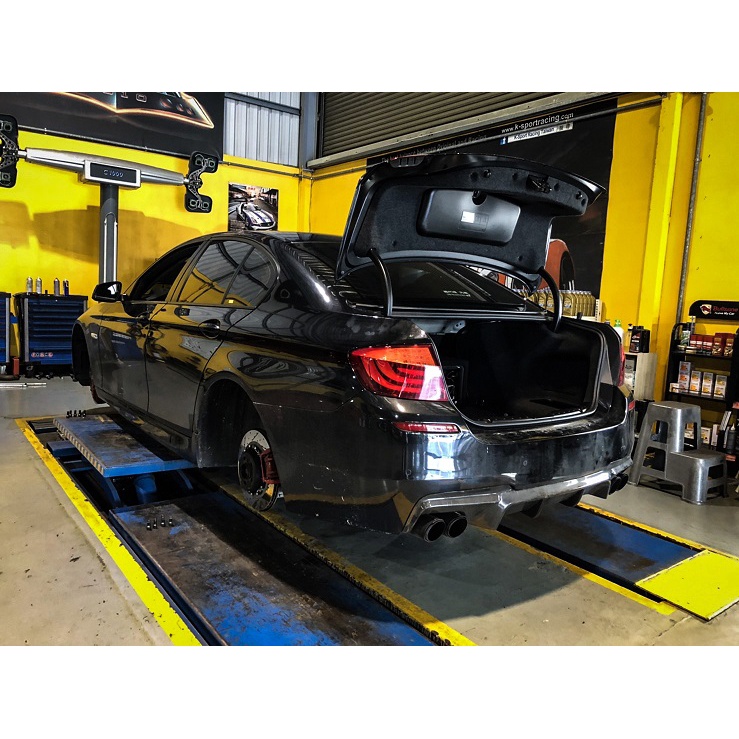 BMW F10 AirREX氣壓避震檢修+輪胎更換米其林+威斯登✦昆億國際✦昆億鋁圈✦