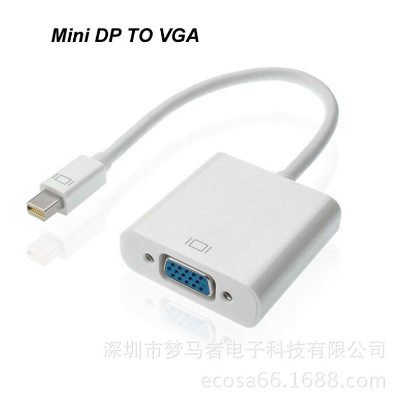 全新 Mini DP 公 轉 VGA 母 隨插即用 無需驅動 1080P 影像轉接線&lt;台灣現貨&gt;