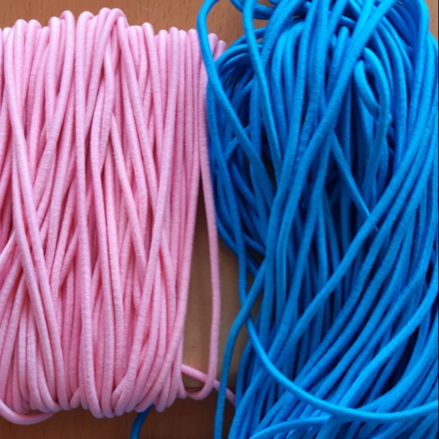 特價出清!! 3MM彈性繩/髮束線/彈性線/ 口罩用線 /鬆緊帶/髮圈DIY(藍色和粉色1批)