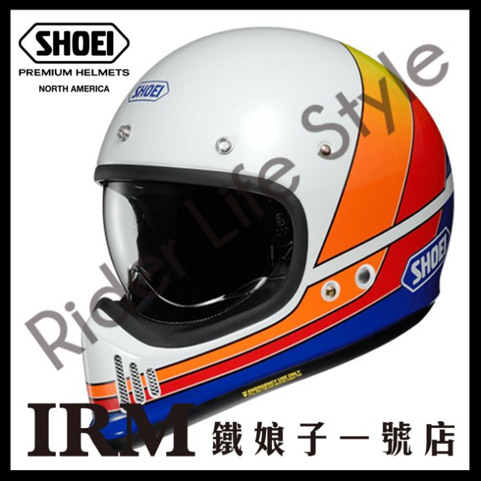【鐵娘子一號店】日本 SHOEI EX-Zero 復古越野帽 山車帽 哈雷 全罩安全帽。EQUATION TC-2 藍白