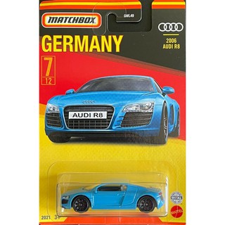 MATCHBOX 德國系列 2021年 No.3 2006 AUDI R8 奧迪水藍色版