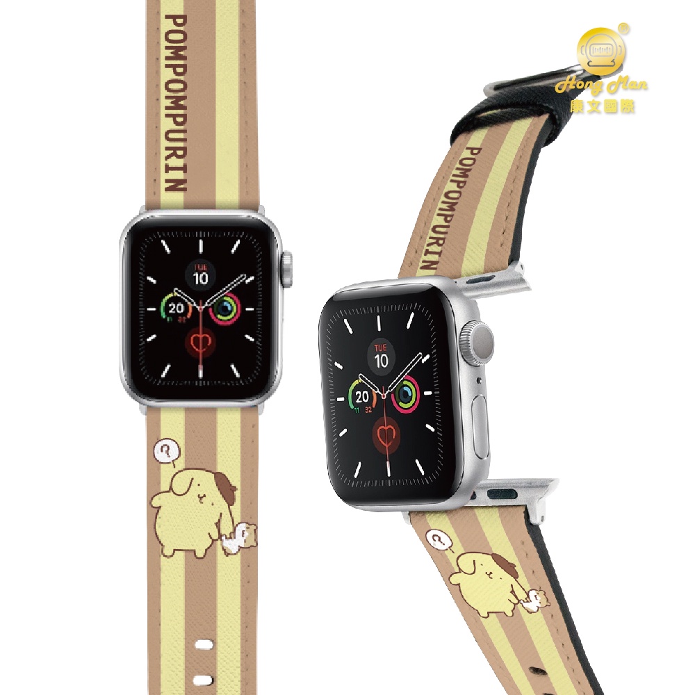 【Hong Man】三麗鷗 Apple Watch 皮革錶帶 布丁狗 倉鼠小夥伴