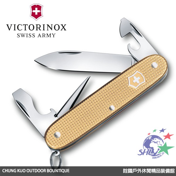 詮國(VN301)Victorinox Pioneer Alox 2019限量香檳金鋁柄8用瑞士刀/0.8201.L19