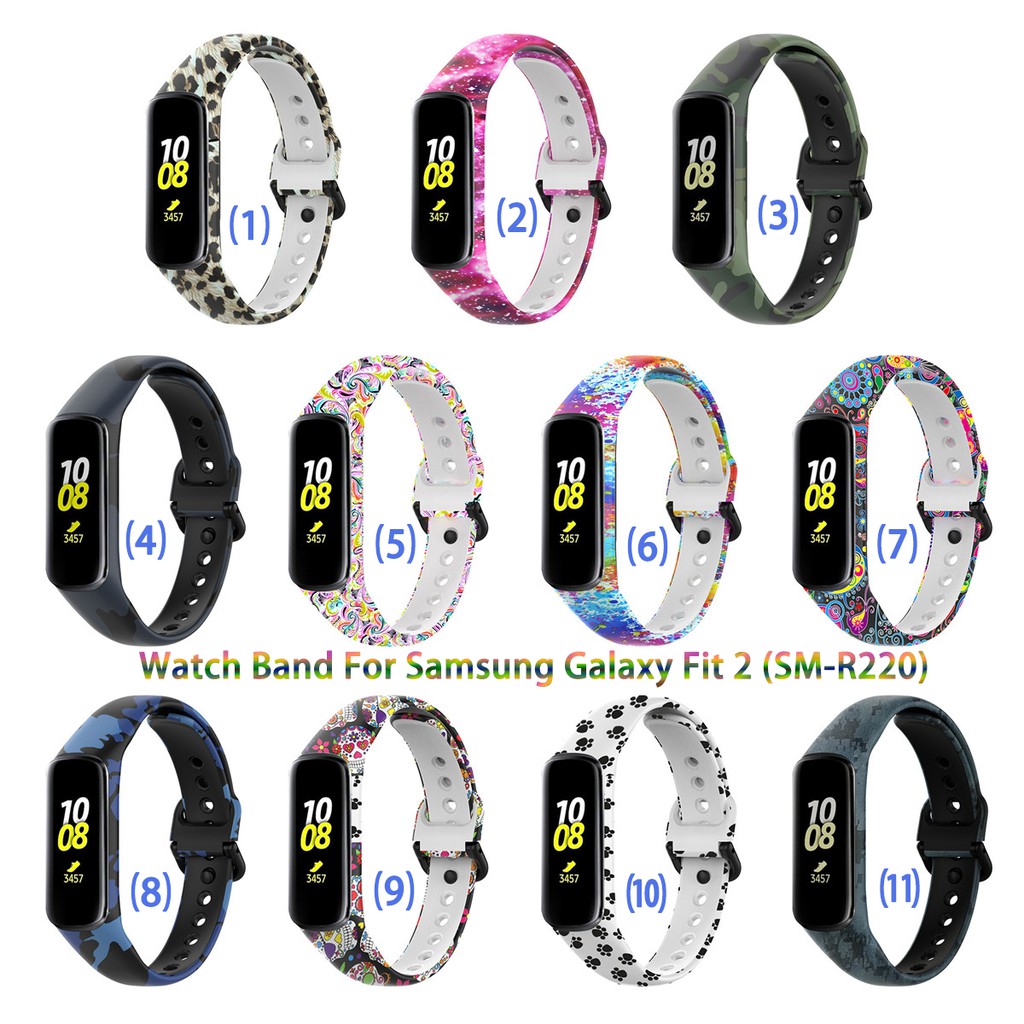 矽膠錶帶 三星Galaxy Fit 2 SM-R220智能手錶帶配件運動替換腕帶