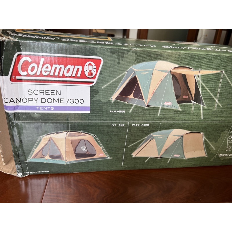 日本版 東京購入Coleman Screen Canopy Dome /300帳篷(使用兩次)
