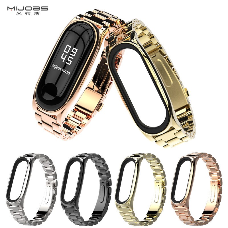 🥊送調節器🥊小米手環3/4腕帶 米布斯 金屬不鏽鋼 替換帶 小米手環3錶帶 智能手環錶帶