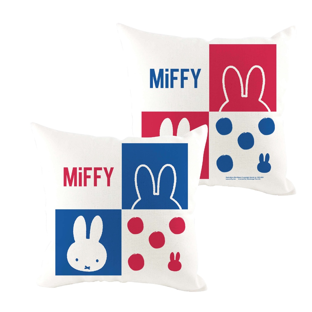 MIFFY 米飛兔 miffy四格插畫抱枕 居家雙面抱枕 抱枕心 靠枕 靠枕心 棉心 45x45公分 米菲 正版授權