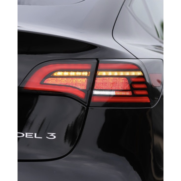 Tesla 特斯拉 Model3 尾燈總成 MODEL-Y掃描流光尾燈改裝