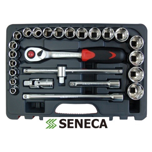 SENECA 25件 1/2" 套筒 扳手組 工具組 棘輪 六角 手柄