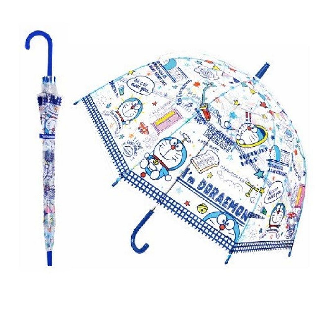 哆啦A夢 DORAEMON 透明罩式直傘 雨傘(55CM)