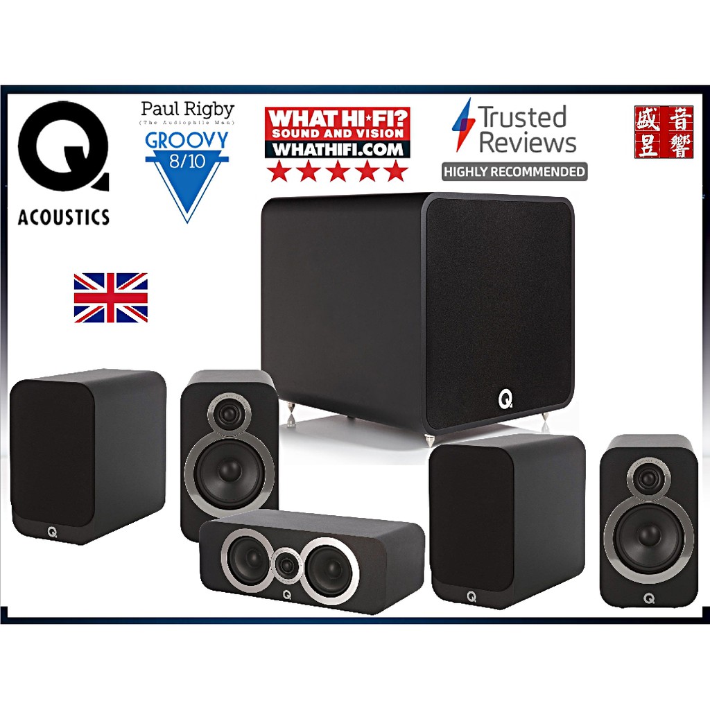 Q Acoustics 英國 3020i + 3020i + 3090Ci + QB12 劇院喇叭組合『可拆售』