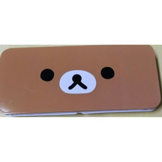 【正版】Rilakkuma 拉拉熊 懶懶熊 大臉 單層 鐵盒 鉛筆盒 收納盒 置物盒