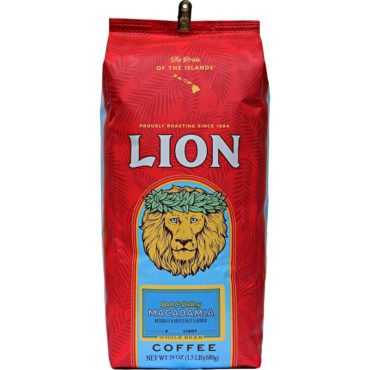 現貨～台灣總代理！香氣風味系列~Lion coffee獅王咖啡（680g/24oz)（椰子咖啡豆、香草堅果咖啡豆)