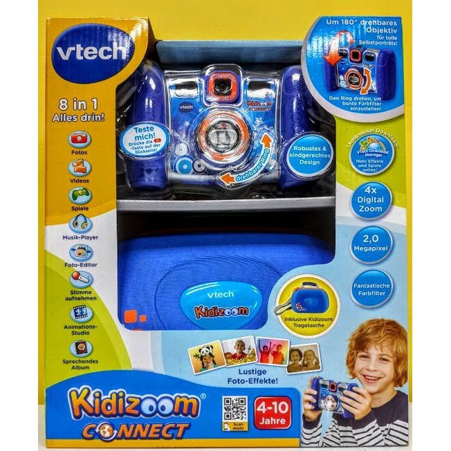 蝦玩具 - 英國 Vtech 自拍 (附相機包) 多功能兒童數位相機 Camera 閃光燈 200萬素 錄影 遊戲