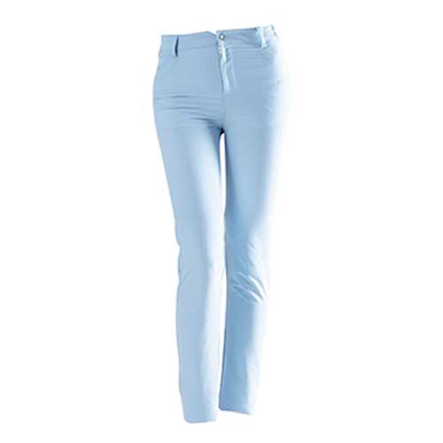 瑞多仕 DA3303 女彈性窄管繽紛褲(窄管拉鍊) 淺水藍色