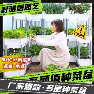 【星選館】自吸水種菜盆 陽臺種菜盆 種菜箱 陽臺種植箱 種植盆 自吸水多層組合立體種菜懶人盆 家庭陽臺菜園子組合種植盆架