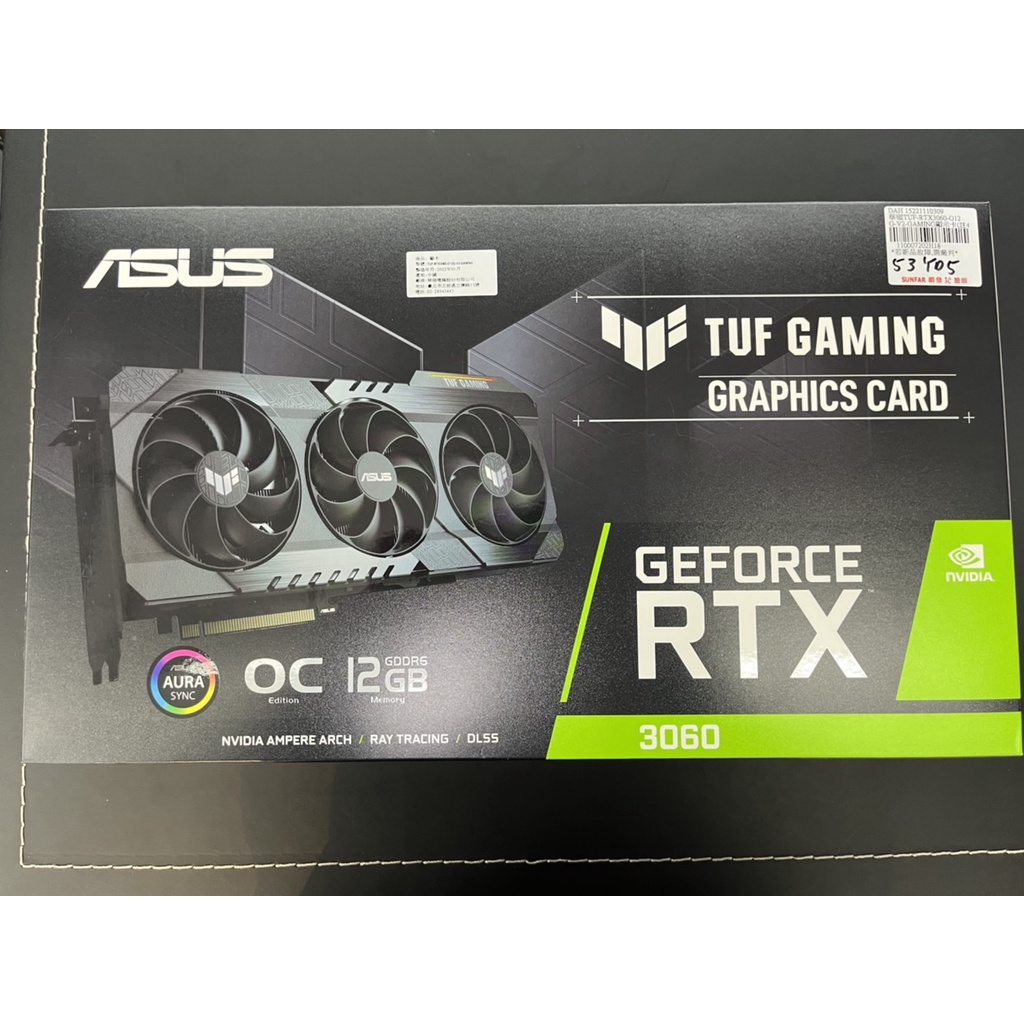 3月 全新 現貨華碩 TUF-RTX3060-O12G-V2-GAMING