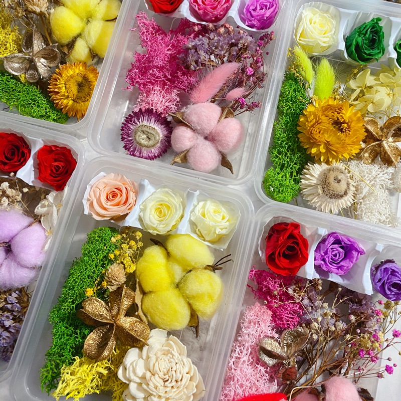 花森林 Diy永生花盒 永生花配件 乾燥花材 裝飾擺設 乾燥滿天星 花盒配件 永生玫瑰花 永生花材料包 蝦皮購物