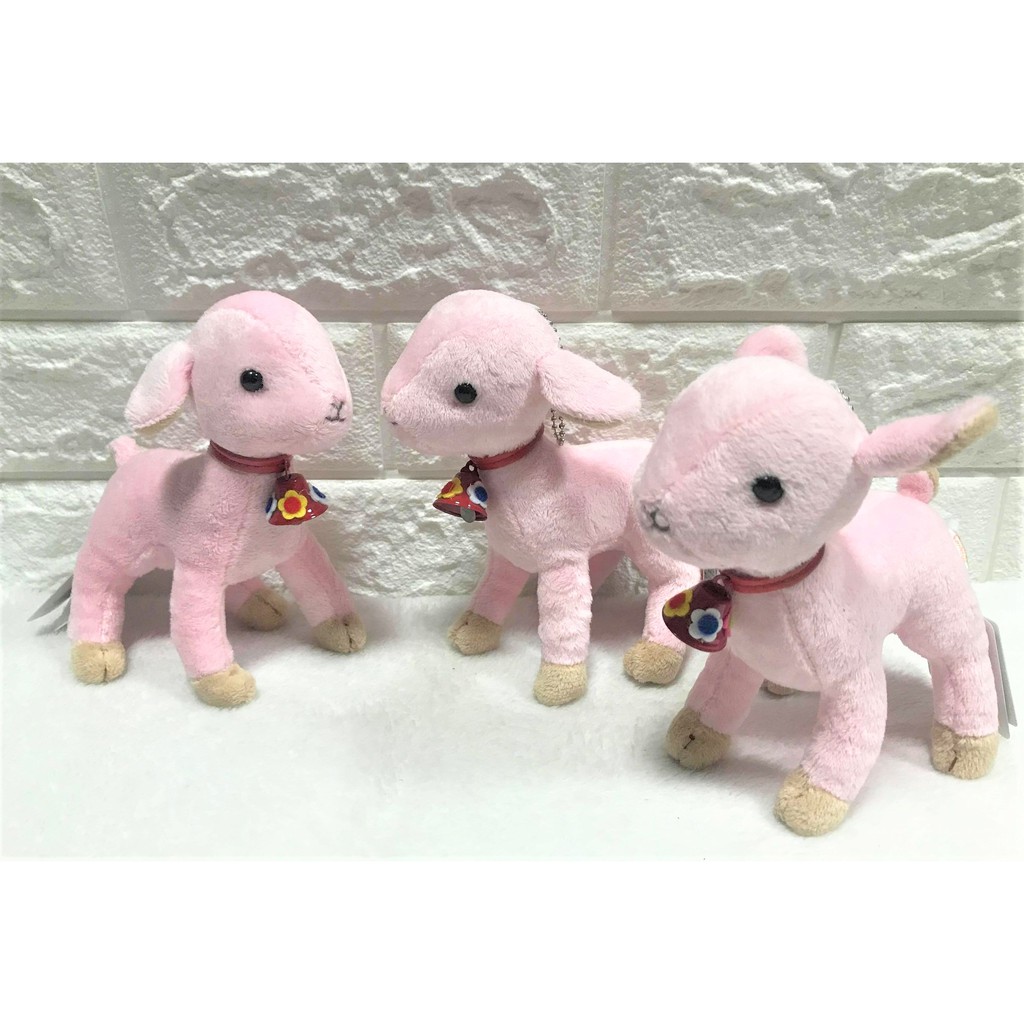 【✿佩佩部屋✿】SHINADA 日本正版 日貨 Cheese 粉紅 山羊 羊咩咩 珠鍊 吊飾 娃娃 玩偶