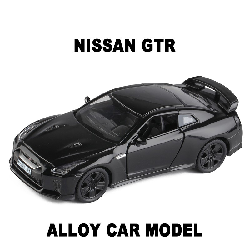 Rmz CITY 1:36 Nissan GTR R35 跑車模型合金壓鑄玩具車門可打開汽車卡車