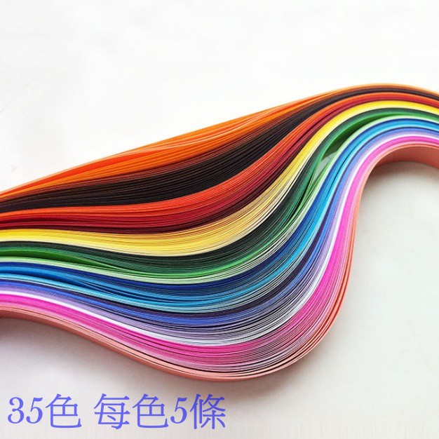 Naiuu 35色紙捲條3 5 7 10 15 20 30mm寬捲紙衍紙條每色5條共175條 蝦皮購物