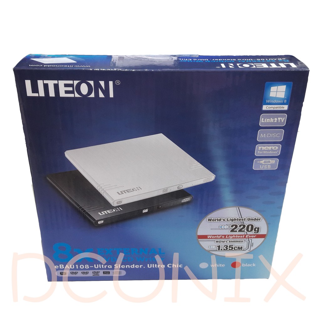 【鼎信資訊】LITEON 光寶 eBAU108 外接式 DVD燒錄機 燒錄器 光碟機 超薄型 黑色
