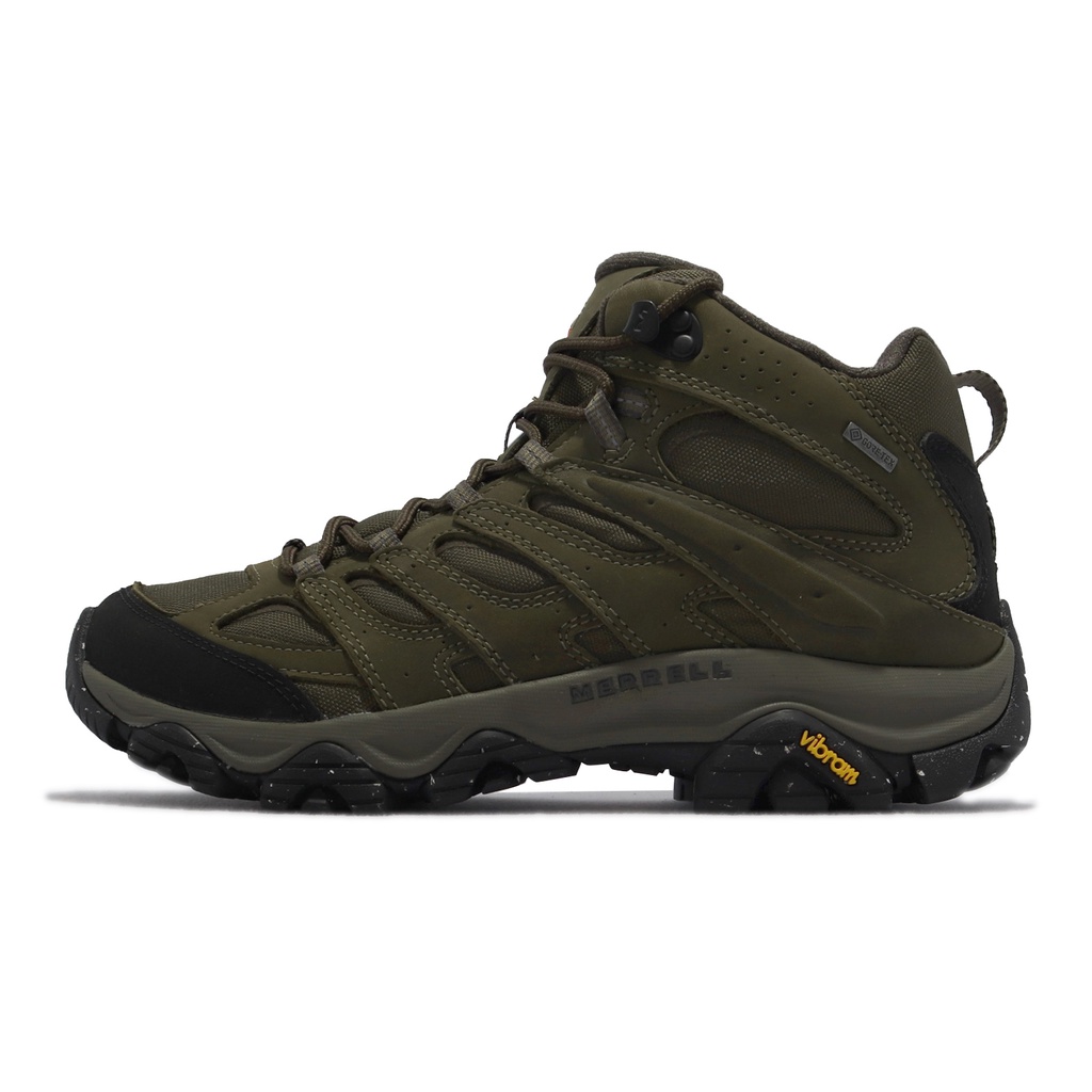 Merrell 登山鞋 Moab 3 Smooth GTX 軍綠 男鞋 中筒 防水 真皮 【ACS】 ML036373