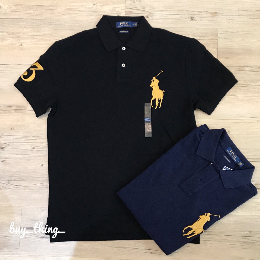 （小百姓美國代購)Polo Ralph Lauren 大馬 金馬 POLO衫 成人 刺繡 LOGO 黑色 深藍色 上衣