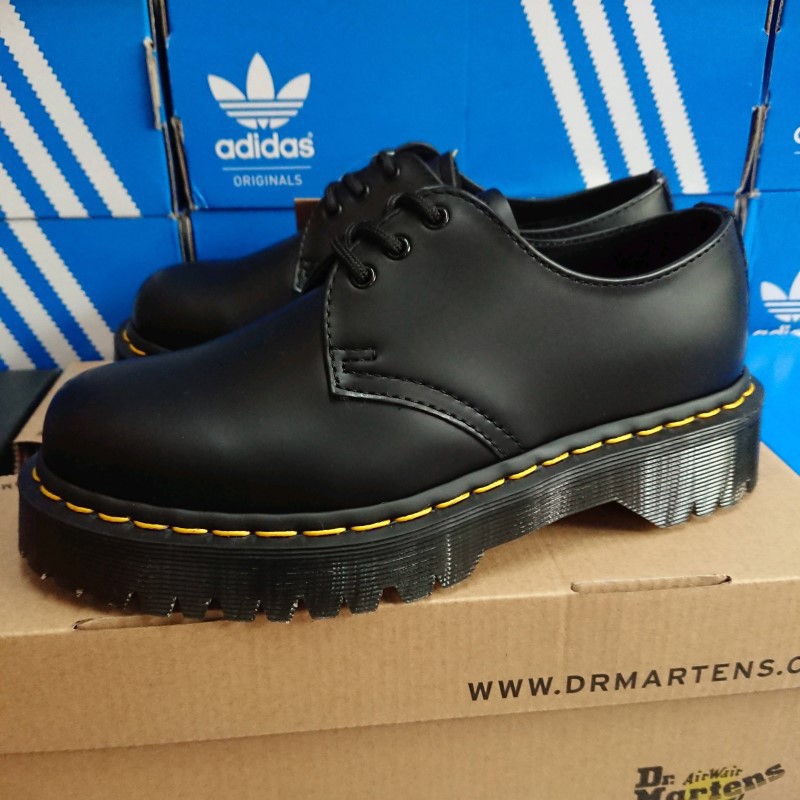 【小八】Dr. Martens 1461 3-Eye Black Smooth Bex 馬汀 3孔 黑 硬皮 厚底