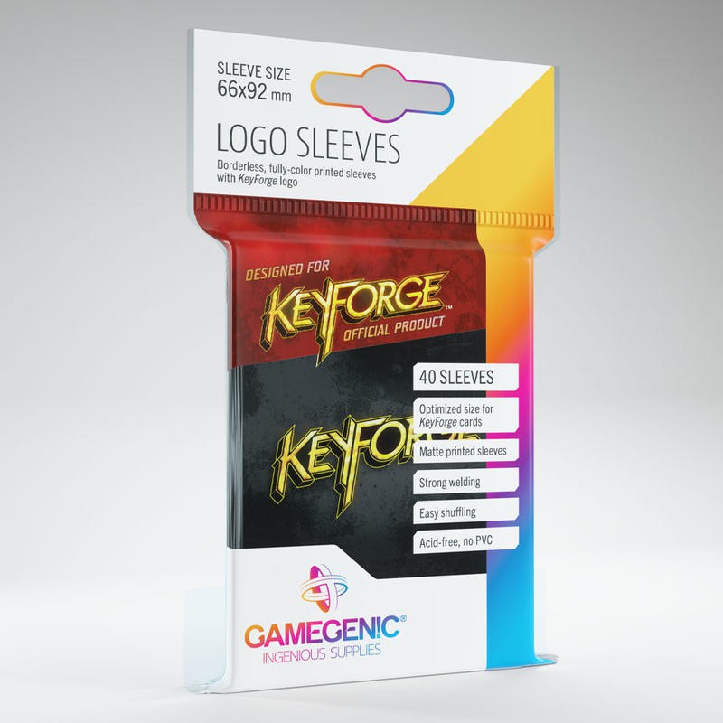 鍛鑰者標誌牌套 40張 黑 keyforge logo sleeves black 高雄龐奇桌遊