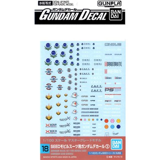 BANDAI 鋼彈 水貼紙 #18 MG GUNDAM SEED系列通用水​貼紙 萬年東海