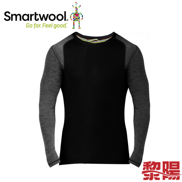 Smartwool 美國 NTS 250羊毛印花長袖衫 男款 (黑/淺灰) 美麗諾/保暖/排汗透氣 12SW601007