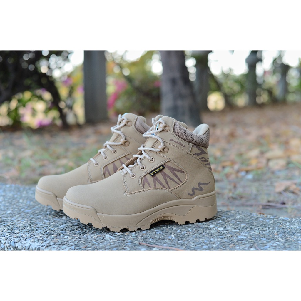 Puhu彪琥輕量防水登山靴 女款沙漠色 100 Mit 登山靴登山鞋防水登山鞋中筒登山鞋防水防滑輕量 蝦皮購物