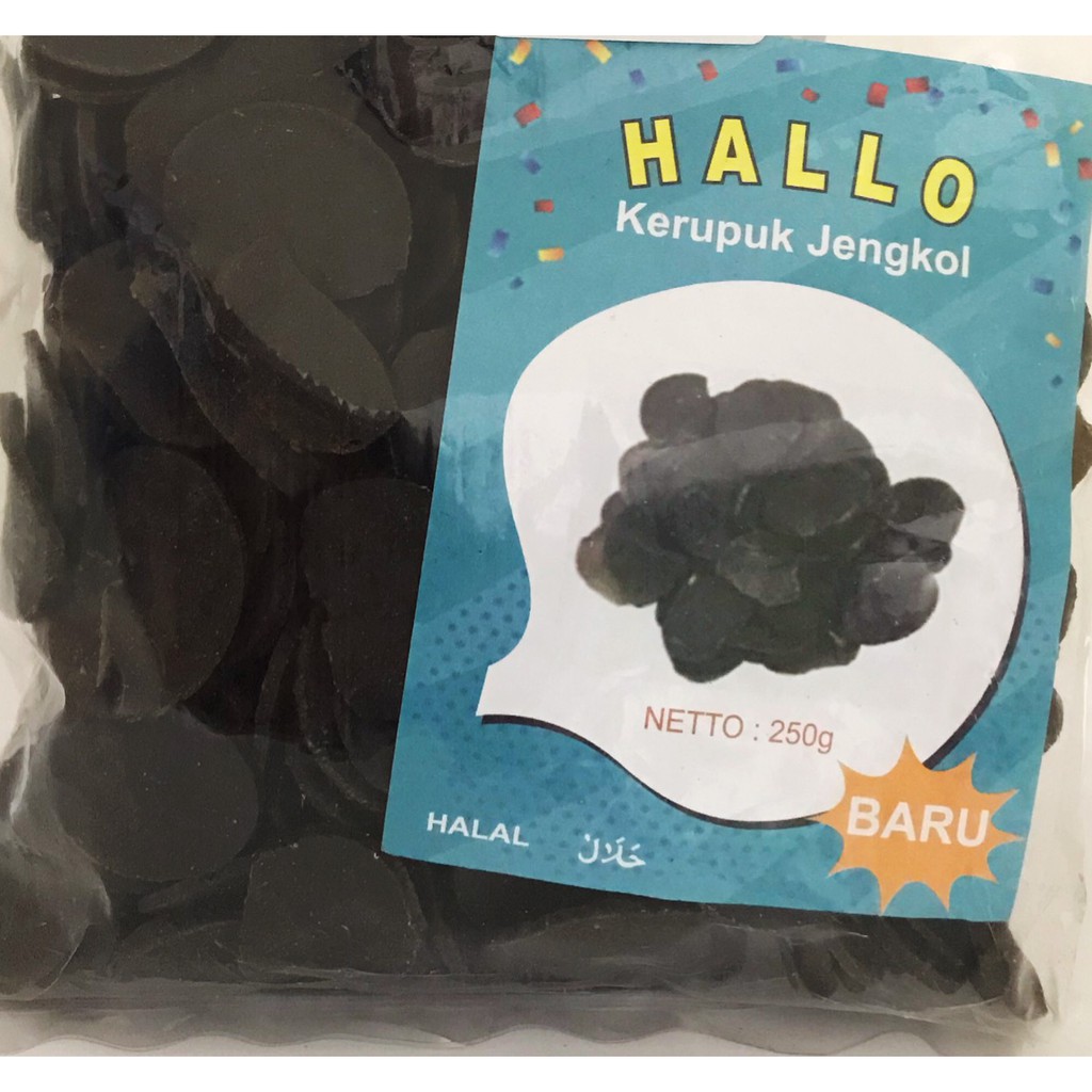 印尼 HALLO KERUPUK JENGKOL 臭豆脆片(生) ☑需油炸 【非供即食】250g