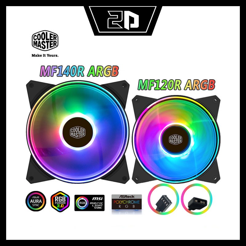 Masterfan MF120R / MF140R A-RGB 風扇同步 RGB Fusion、光環同步、神秘光