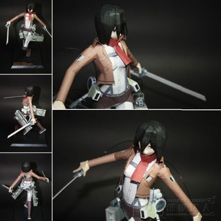 進擊的巨人_米卡莎 立體紙模型 手工DIY 3D 摺紙 折紙 折一折 紙製品 動漫 Mikasa