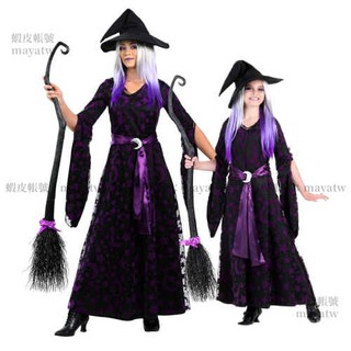 (PROP-A_333)COS萬聖節化裝舞會表演服裝 巫婆裝扮服裝 紫色月亮女巫服裝