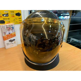 瀧澤部品 強化三扣泡泡鏡 橘 可掀式 半罩安全帽 復古帽 三孔鏡 遮陽 抗UV 通勤 機車重機 偉士牌 gogoro