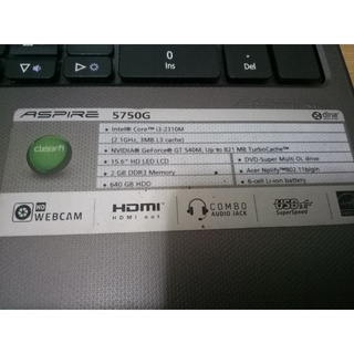 ACER Aspire 5750G 筆記型電腦 ACER宏碁 5750G 獨顯 640G 台南 二手